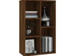 vidaXL Bücherregal/Sideboard Braun Eiche 50x25x80 cm Holzwerkstoff