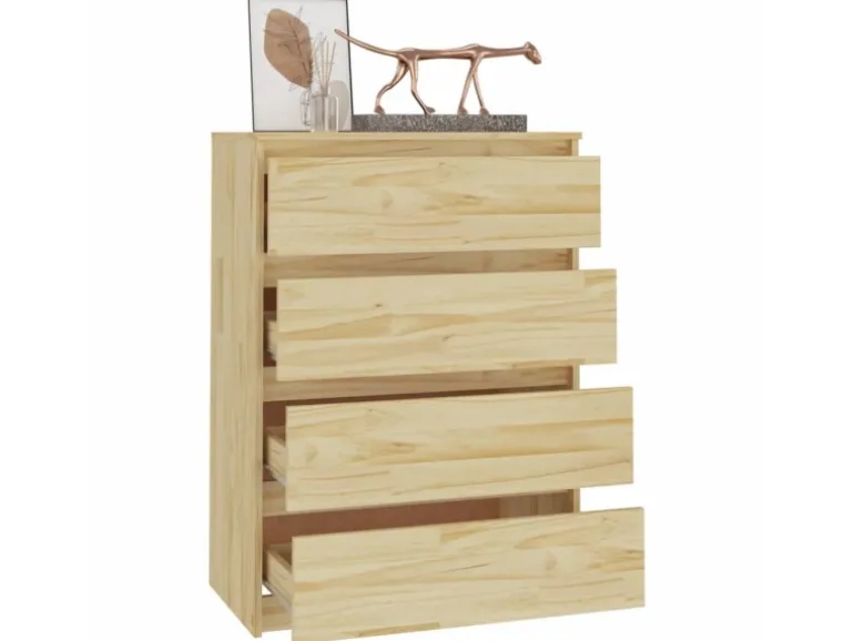 vidaXL Beistellschrank 60x36x84 cm Massivholz Kiefer 808103