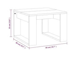 vidaXL Beistelltisch Räuchereiche 50x50x35 cm Holzwerkstoff 825825