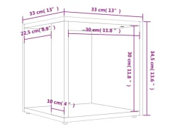 vidaXL Beistelltisch Sonoma-Eiche 33x33x34,5 cm Holzwerkstoff