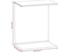 vidaXL Beistelltisch Weiß 55x35x66 cm Holzwerkstoff 343095