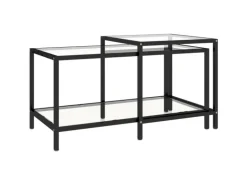 vidaXL Beistelltische 2 Stk. Hartglas Transparent