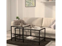 vidaXL Beistelltische 2 Stk. Hartglas Transparent