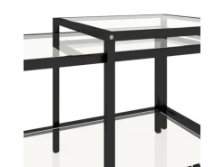 vidaXL Beistelltische 2 Stk. Hartglas Transparent