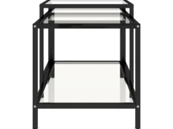 vidaXL Beistelltische 2 Stk. Hartglas Transparent