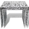 vidaXL Beistelltische 2 Stk. Quadratisch Silbern Aluminium