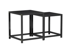 vidaXL Beistelltische 2 Stk. MDF Schwarz