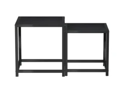vidaXL Beistelltische 2 Stk. MDF Schwarz