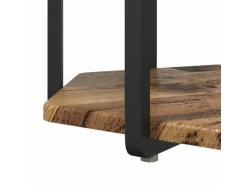 vidaXL Beistelltisch-Set mit Regal 2-Tlg Altes Holz und Schwarz 869718