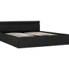 vidaXL Bett mit Bettkasten Hydraulisch LED Dunkelgrau Stoff 180x200 cm619367