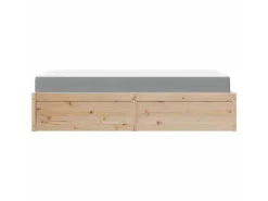 vidaXL Bett mit Matratze 90x200 cm Massivholz Kiefer2012740