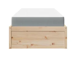 vidaXL Bett mit Matratze 90x200 cm Massivholz Kiefer2012740