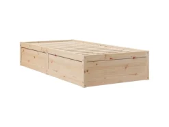 vidaXL Bett mit Matratze 90x200 cm Massivholz Kiefer2012740