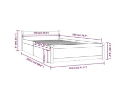 vidaXL Bett mit Schubladen 100x200 cm 3103488
