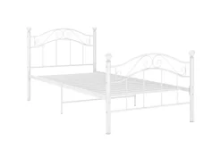vidaXL Bett Weiß Metall 90x200 cm Modell 1922493