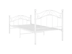 vidaXL Bett Weiß Metall 90x200 cm Modell 1922493