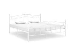 vidaXL Bett Weiß Metall 140x200 cm Modell 11115663
