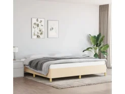 vidaXL Bettgestell Creme 200x200 cm Stoff Modell 31366788