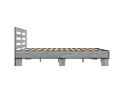 vidaXL Bettgestell Grau Sonoma 200x200 cm Holzwerkstoff und Metall 3280085
