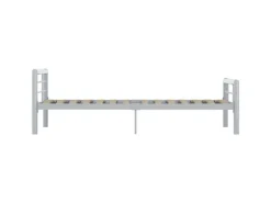 vidaXL Bettgestell Grau und Weiß Metall 100 x 200 cm618326