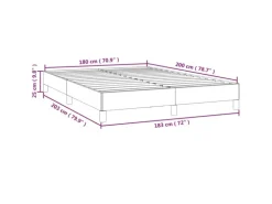vidaXL Bettgestell Hellgrau 180x200 cm Stoff Modell 11397023
