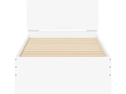 vidaXL Bettgestell mit Kopfteil Weiß 90x200 cm Holzwerkstoff 838624