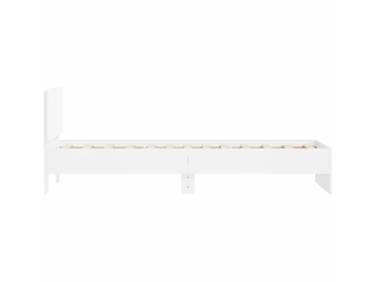 vidaXL Bettgestell mit Kopfteil Weiß 90x200 cm Holzwerkstoff 838624
