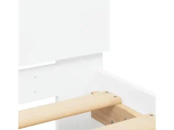 vidaXL Bettgestell mit Kopfteil Weiß 90x200 cm Holzwerkstoff 838624
