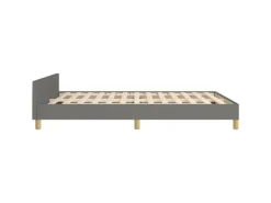 vidaXL Bettgestell mit Kopfteil Dunkelgrau 140x200 cm Stoff Modell 41400109