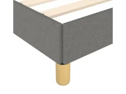 vidaXL Bettgestell mit Kopfteil Dunkelgrau 140x200 cm Stoff Modell 41400109