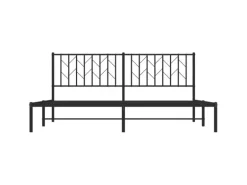 vidaXL Bettgestell mit Kopfteil Metall Schwarz 180x200 cm 374441