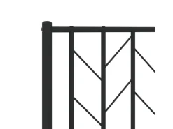 vidaXL Bettgestell mit Kopfteil Metall Schwarz 180x200 cm 374441