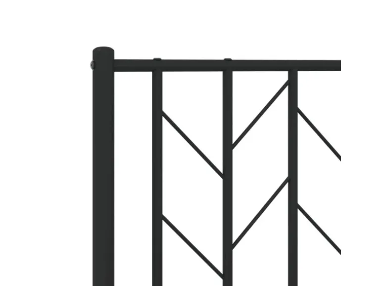 vidaXL Bettgestell mit Kopfteil Metall Schwarz 180x200 cm 374441