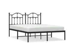 vidaXL Bettgestell mit Kopfteil Metall Schwarz 140x200 cm Modell 71846313