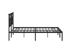 vidaXL Bettgestell mit Kopfteil Metall Schwarz 140x200 cm Modell 71846313