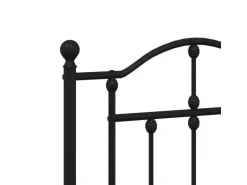 vidaXL Bettgestell mit Kopfteil Metall Schwarz 140x200 cm Modell 71846313