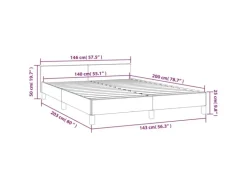 vidaXL Bettgestell mit Kopfteil Schwarz 140x200 cm Kunstleder Modell 11399621