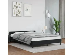 vidaXL Bettgestell mit Kopfteil Schwarz 140x200 cm Kunstleder Modell 11399621