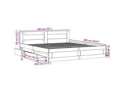 vidaXL Bettgestell mit Kopfteil Sonoma-Eiche 180x200 cm Holzwerkstoff2104136