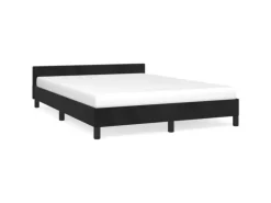 vidaXL Bettgestell mit Kopfteil Schwarz 140x200 cm Samt Modell 11398799