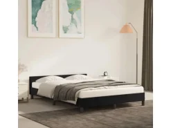 vidaXL Bettgestell mit Kopfteil Schwarz 140x200 cm Samt Modell 11398799