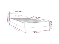 vidaXL Bettgestell mit Kopfteil Dunkelgrau 90x200 cm Stoff Modell 31399405