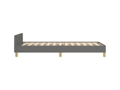 vidaXL Bettgestell mit Kopfteil Dunkelgrau 90x200 cm Stoff Modell 31399405