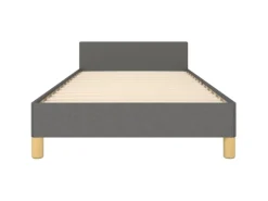 vidaXL Bettgestell mit Kopfteil Dunkelgrau 90x200 cm Stoff Modell 31399405