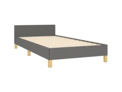 vidaXL Bettgestell mit Kopfteil Dunkelgrau 90x200 cm Stoff Modell 31399405