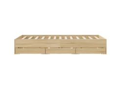 vidaXL Bettgestell mit Schubladen Sonoma-Eiche 140x200cm Holzwerkstoff1957486
