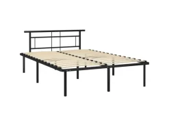 vidaXL Bettgestell Schwarz Metall 140x200 cm Modell 5651016
