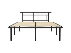vidaXL Bettgestell Schwarz Metall 140x200 cm Modell 5651016