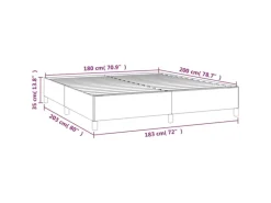 vidaXL Bettgestell Schwarz 180x200 cm Kunstleder1370092