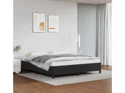 vidaXL Bettgestell Schwarz 180x200 cm Kunstleder1370092